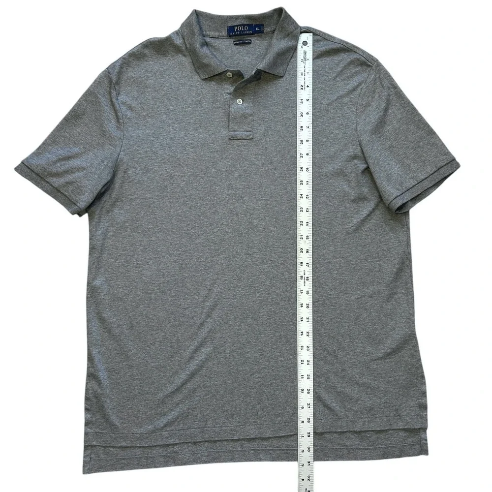 Polo RALPH LAUREN Gray Polo sx XL 100% Cotton Pima Business Casual Neutral